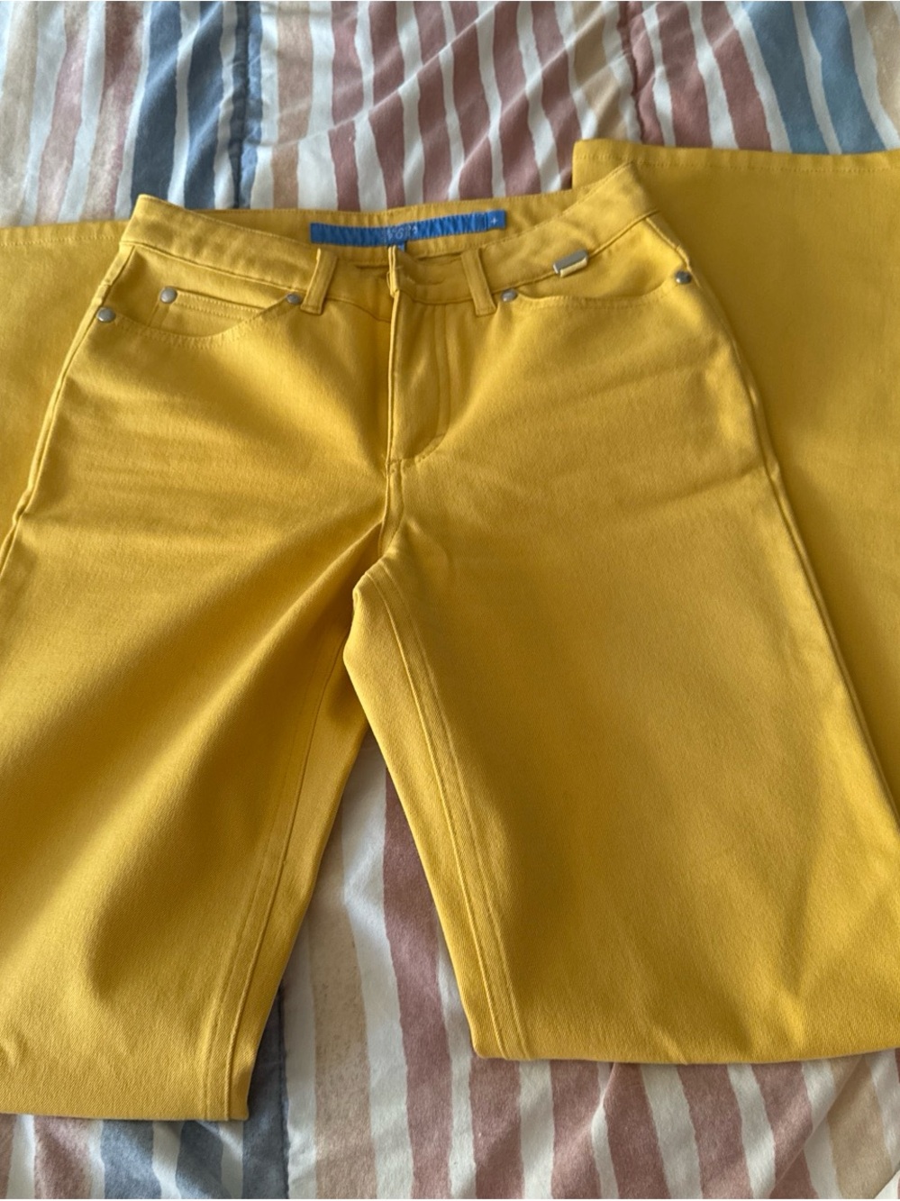 Escada Sport Mustard Yellow Jeans with Branded Button